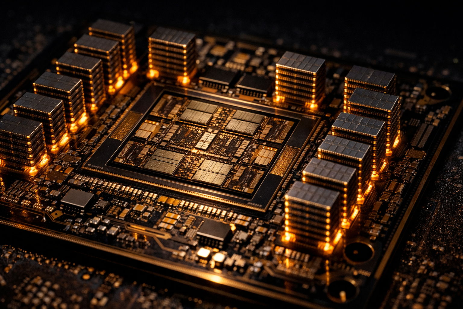 Die del acelerador AMD Instinct MI455X con ocho chiplets CDNA 5 y stacks HBM4 en 2 nm TSMC