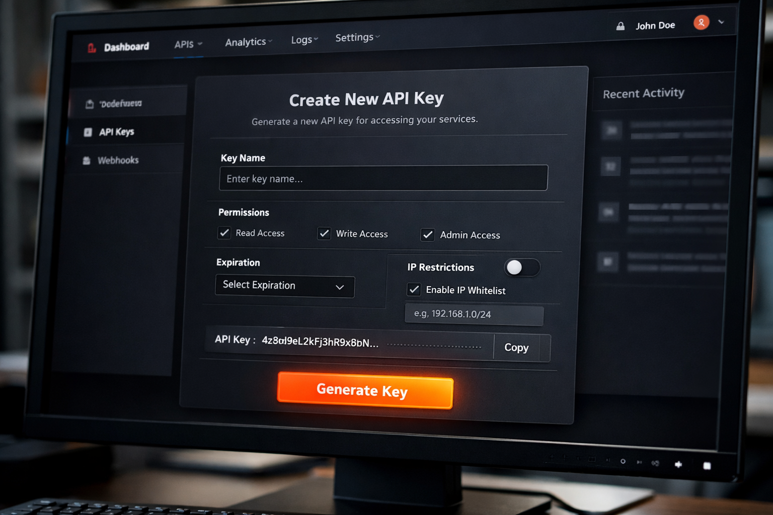 Consola de Anthropic creando API key para Claude API