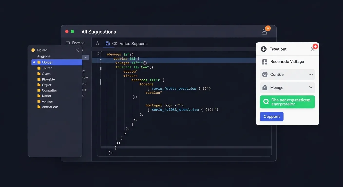 Interfaz del editor Cursor AI con IA integrada para programación