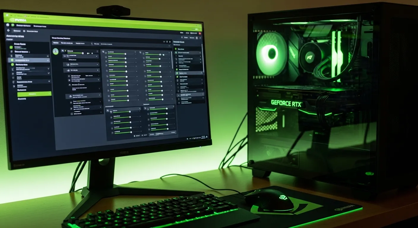 Menú de configuración DLSS 4.5 en NVIDIA App y en juego