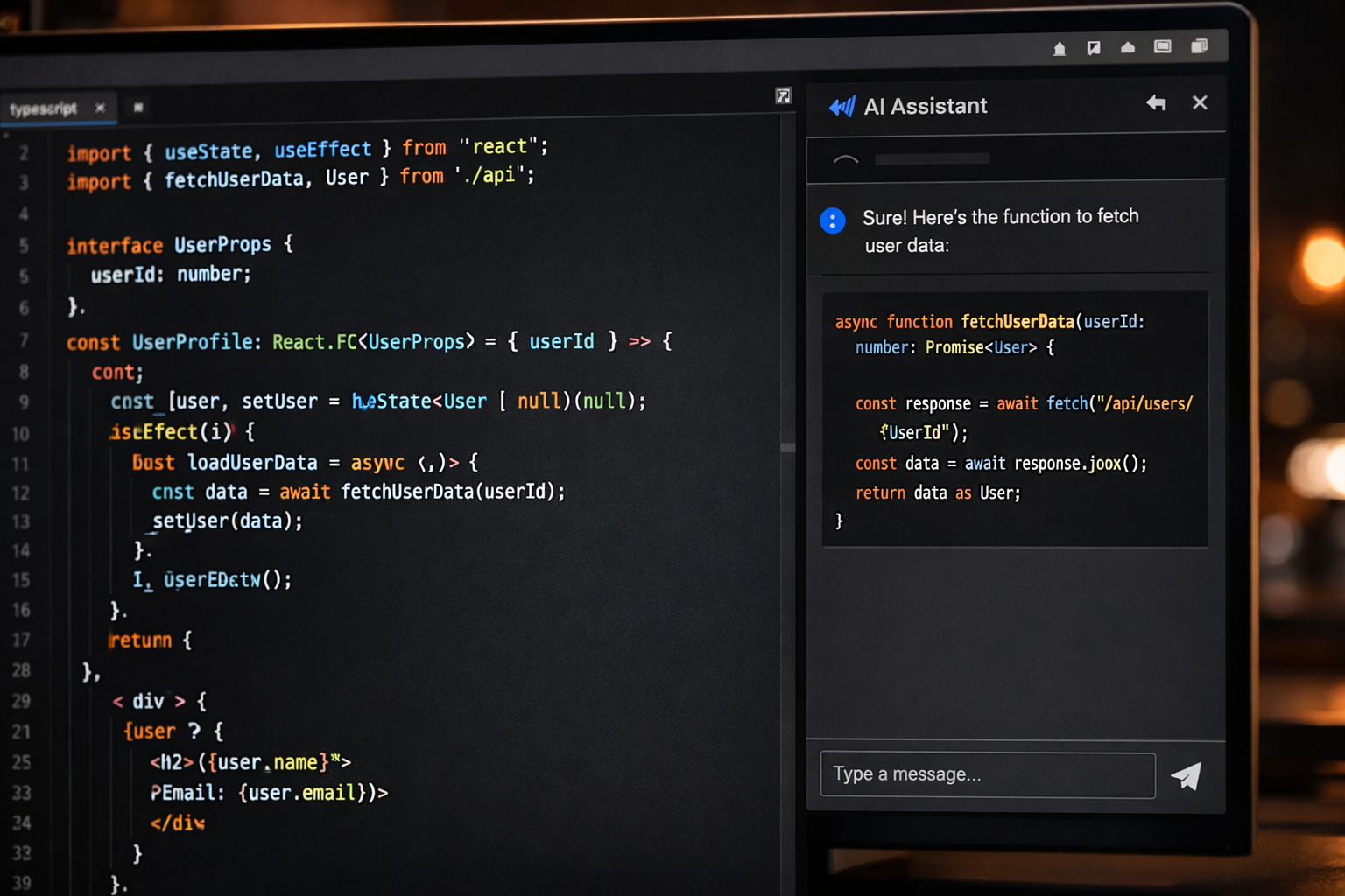 VS Code con la extensión Continue.dev usando GLM-5.2 local vía Colibri en un endpoint OpenAI-compatible