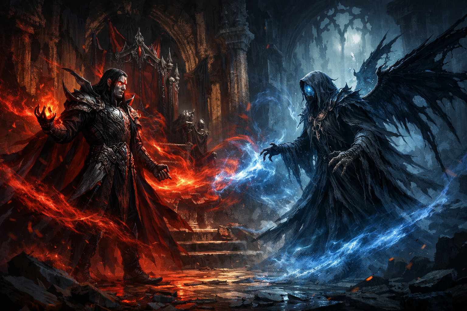 Kain y Raziel personajes de Legacy of Kain vampiros