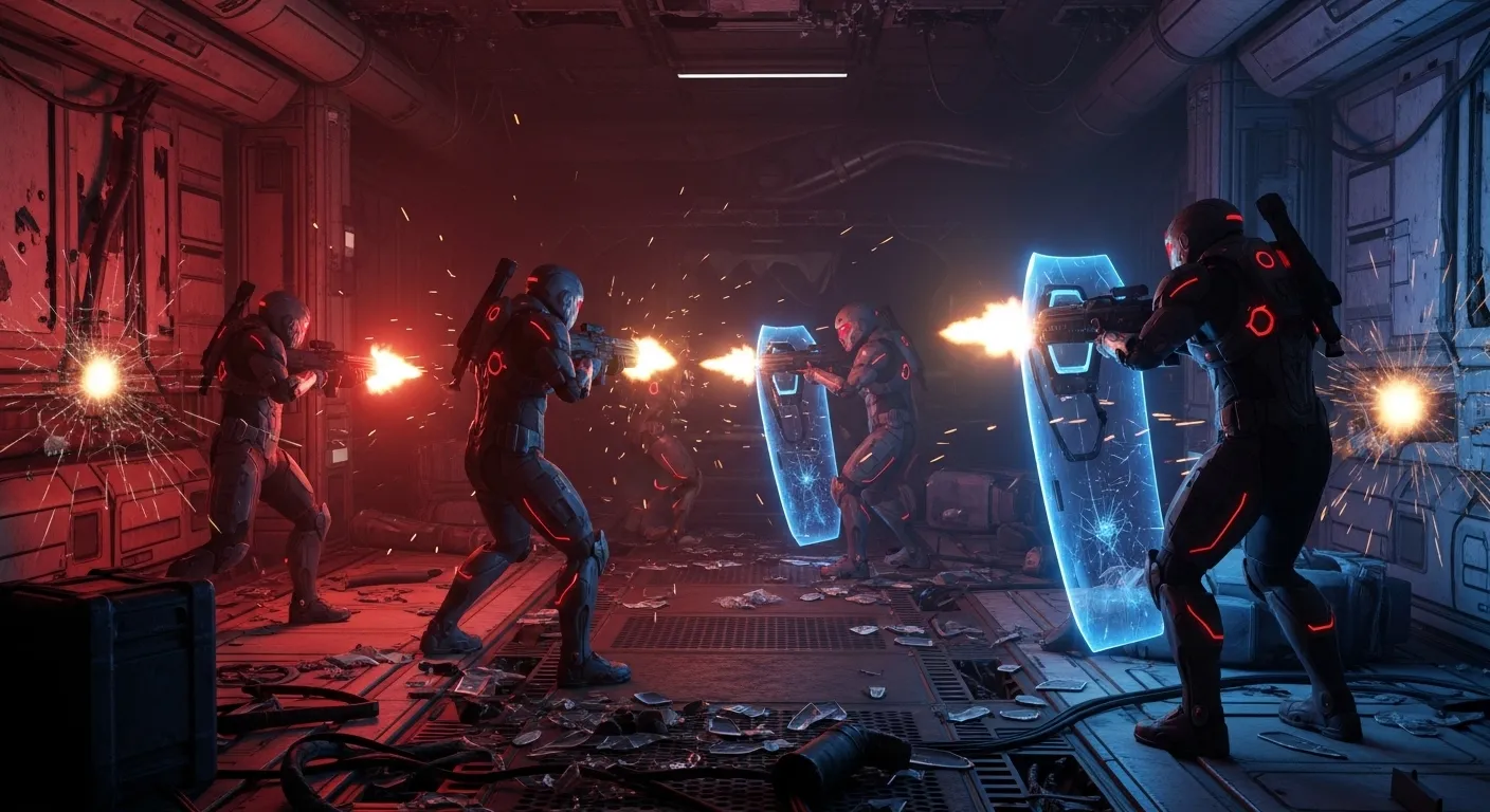 Gameplay de Marathon mostrando combate PvPvE en Tau Ceti IV