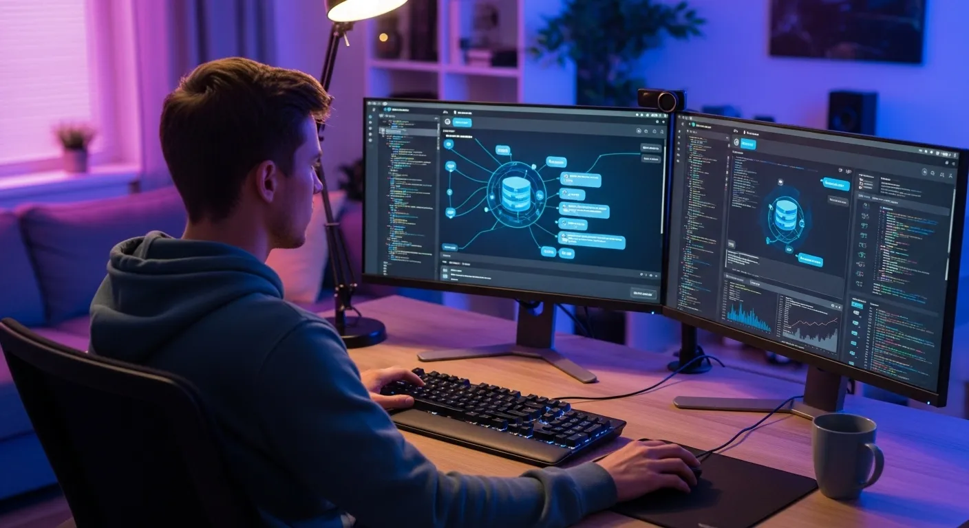 Persona configurando servidores MCP en Claude Desktop