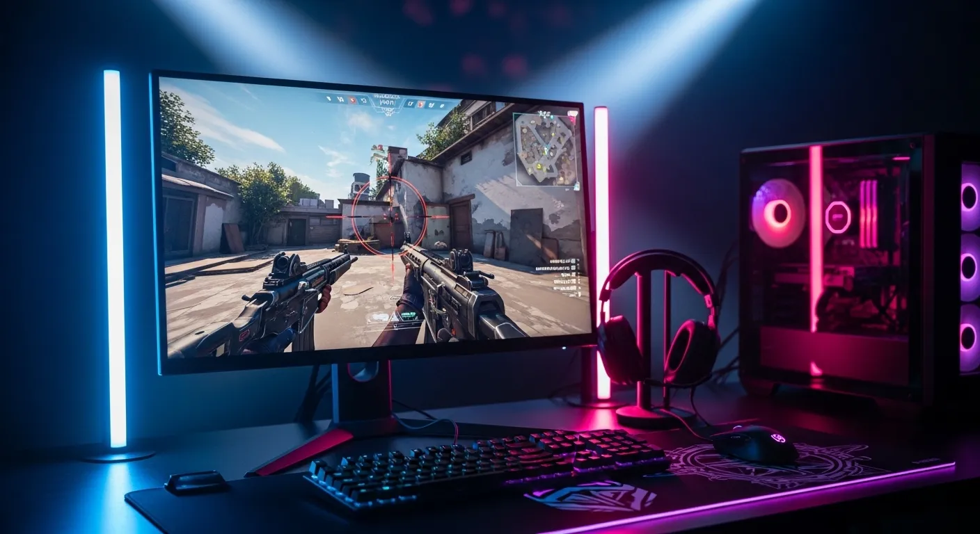 Monitor OLED de alta tasa de refresco en un entorno de gaming competitivo esports