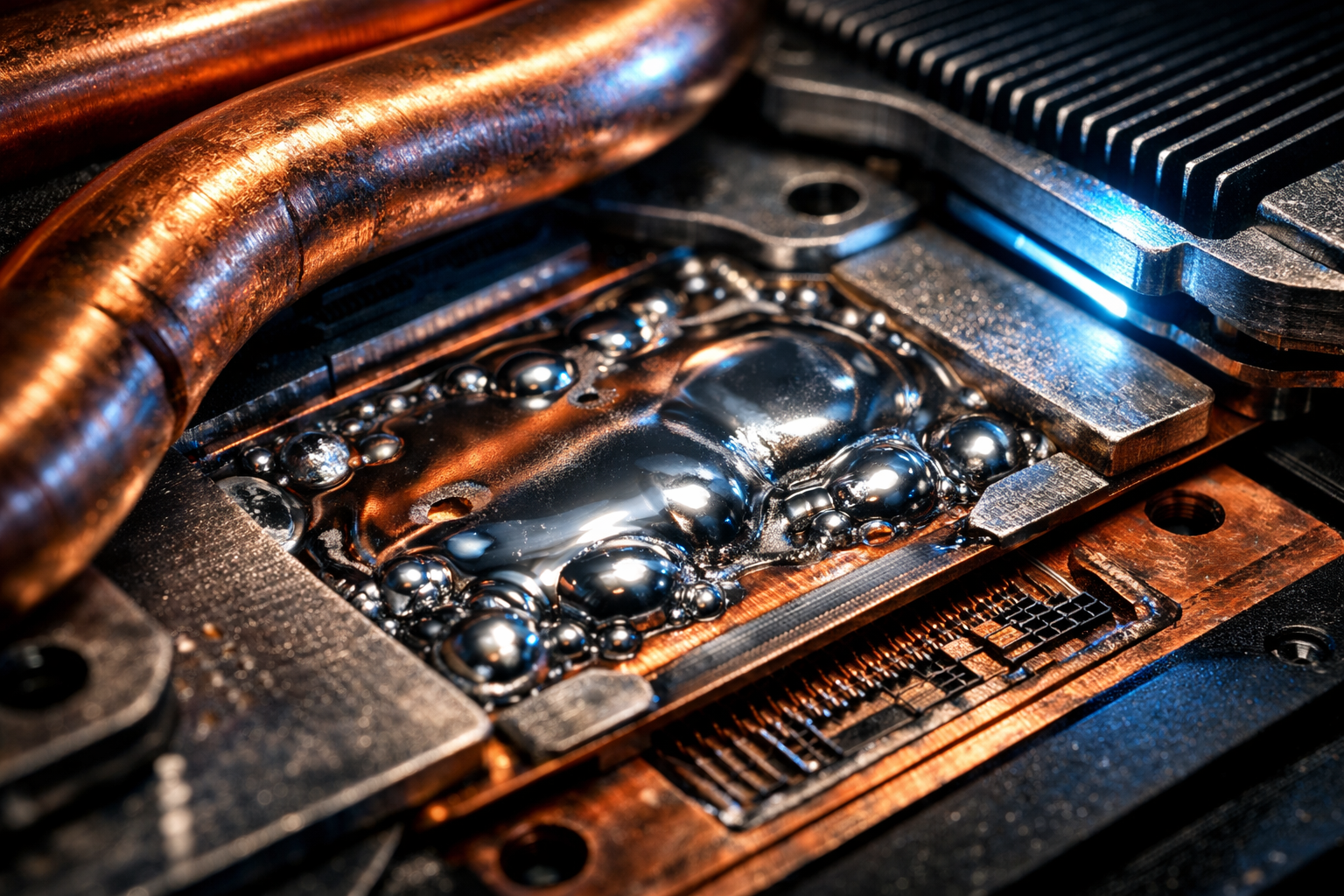 Sistema de refrigeración con vapor chamber y liquid metal en portátiles gaming premium RTX 5000 2026