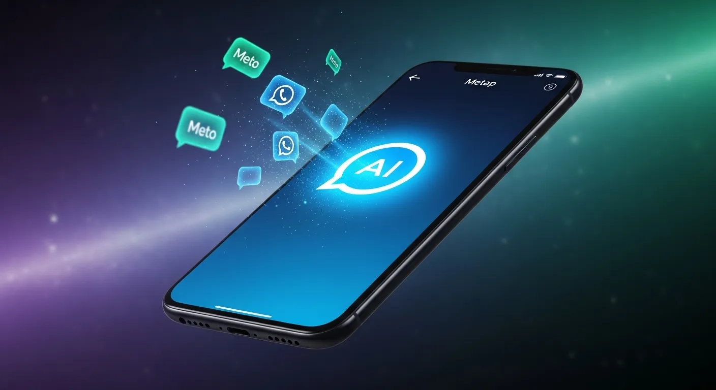 Interfaz de Meta AI integrada en WhatsApp con funciones de inteligencia artificial