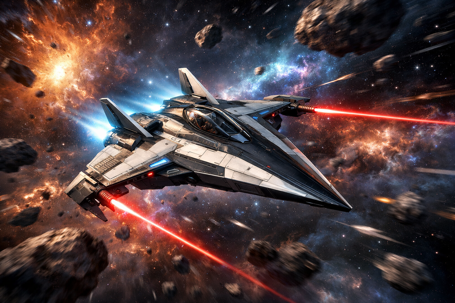 Escena espacial del nuevo Star Fox para Nintendo Switch 2 con Arwing en pantalla
