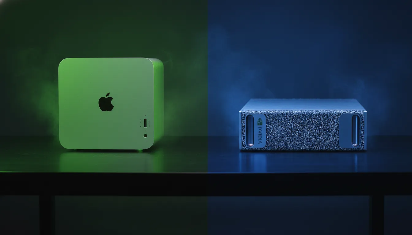 Comparativa NVIDIA DGX Spark frente a Mac Studio M4 Ultra para inteligencia artificial