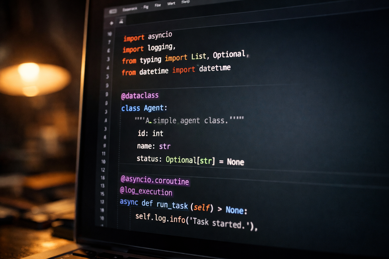 Código Python creando el primer Agent con OpenAI Agents SDK y modelo GPT-5.5