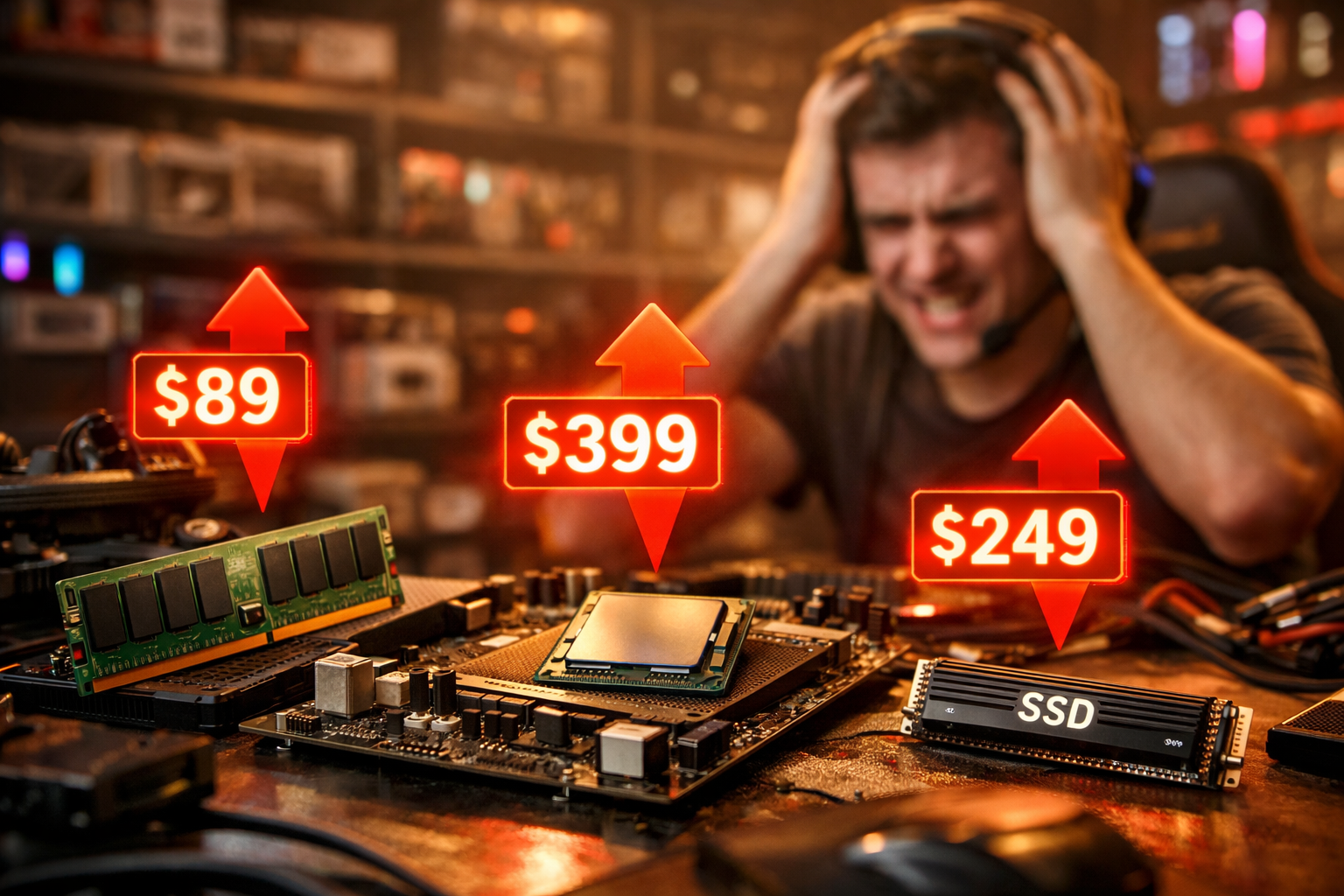 Subida precios componentes PC RAM CPU SSD 2026