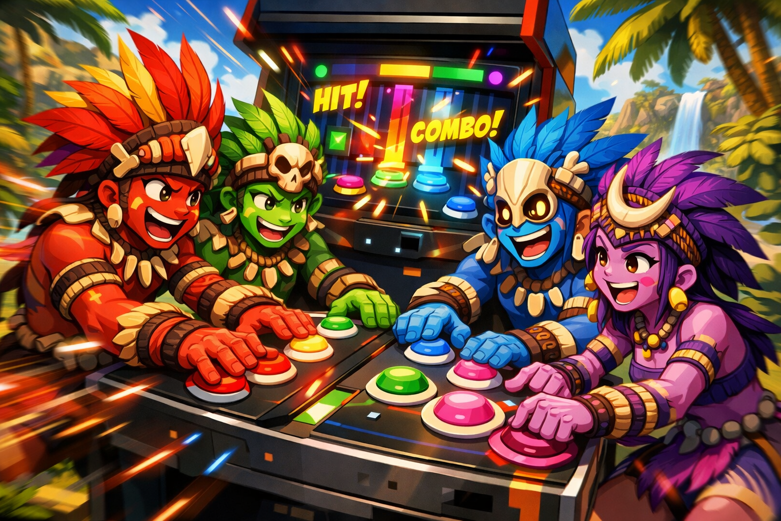 Ratatan cooperativo 4 jugadores online cooperative rhythm action arcade game