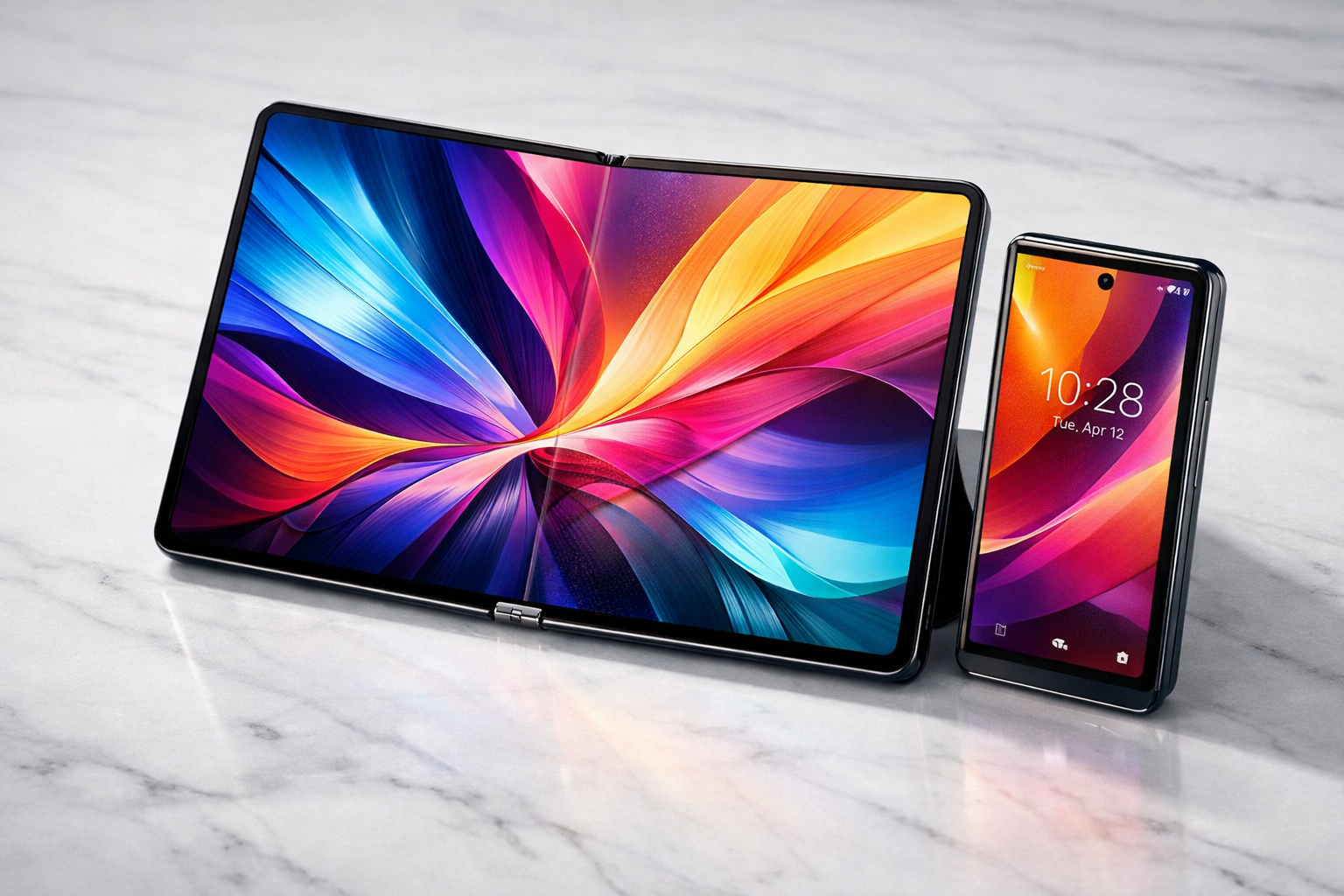 Samsung Galaxy Z Fold 8 Ultra desplegado mostrando la pantalla de 8 pulgadas y el nuevo pliegue apenas visible