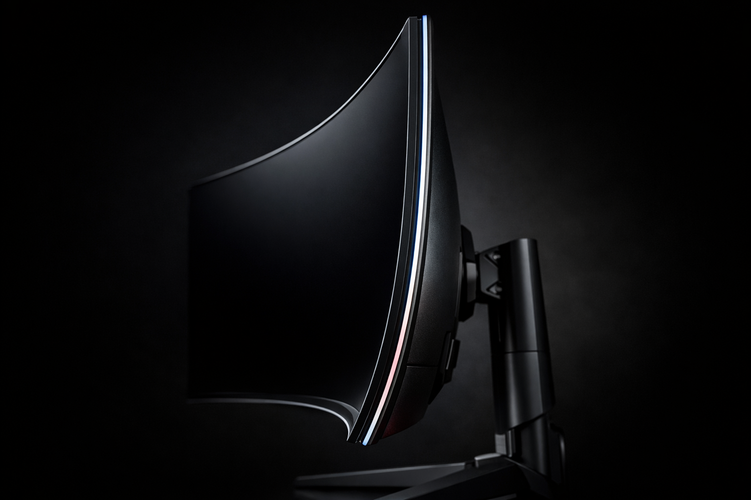 Samsung Odyssey OLED G9 G95SC vista lateral curvatura 1800R QD-OLED