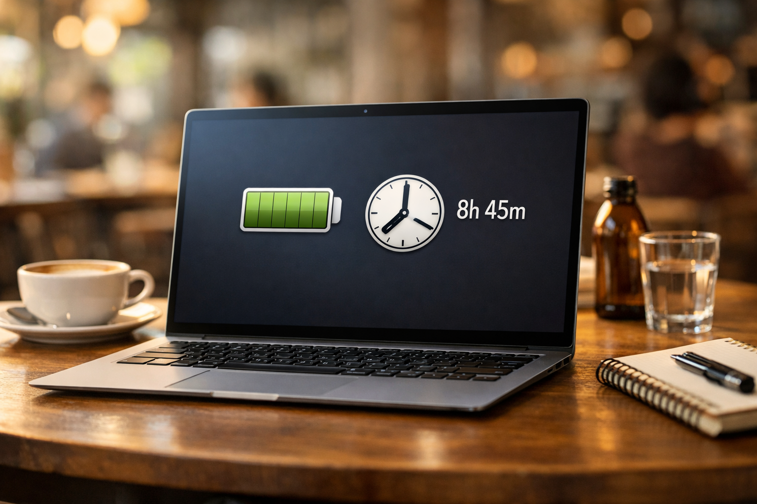 Gráfico de duración de batería del Snapdragon X2 Elite en diferentes escenarios