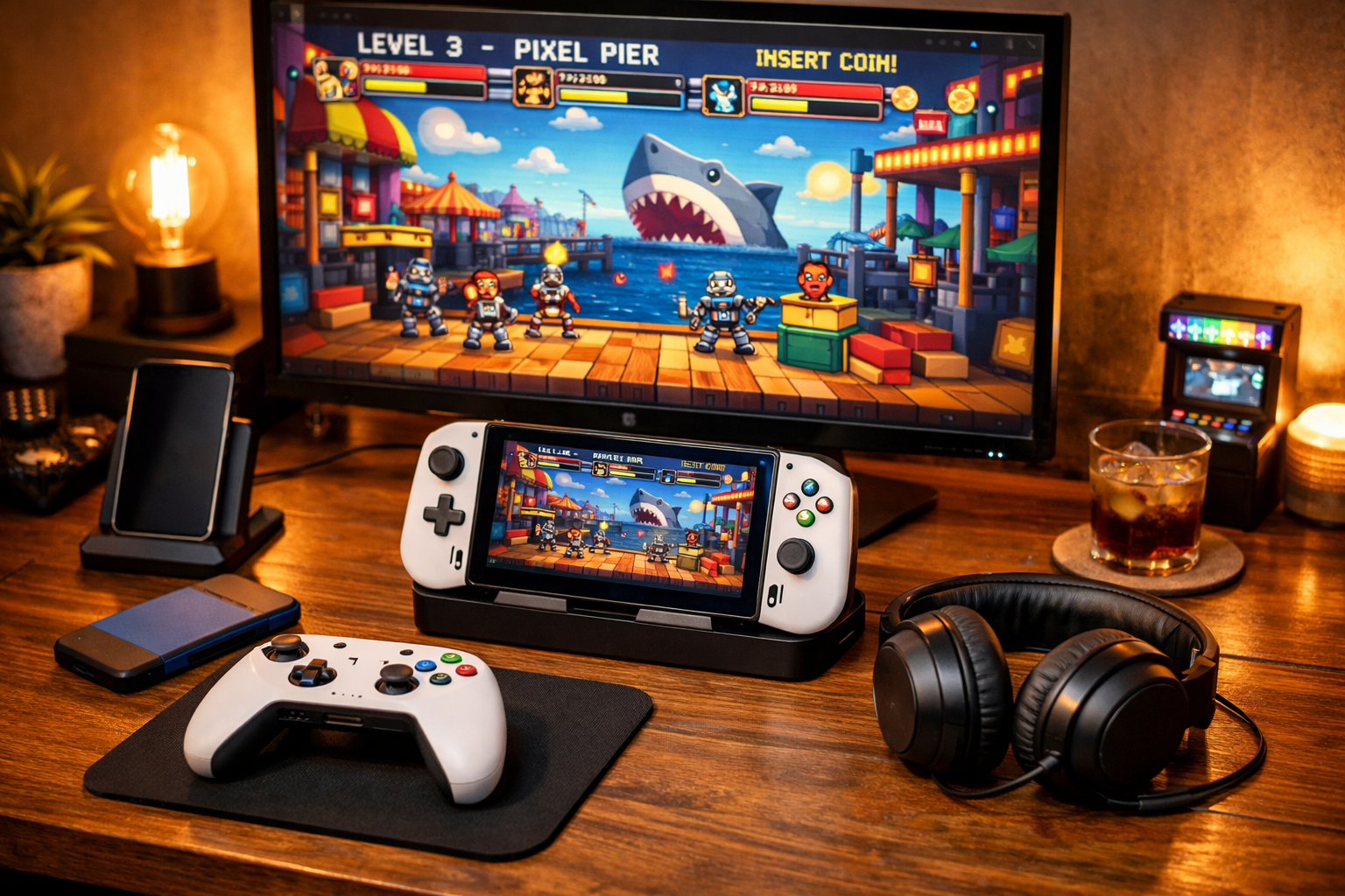 Setup recomendado Nintendo Switch 2 con accesorios para jugar a Splatoon Raiders