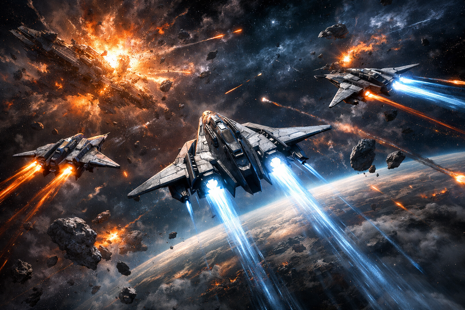 Cuatro Arwings del Star Fox Team en multijugador cooperativo online de Switch 2