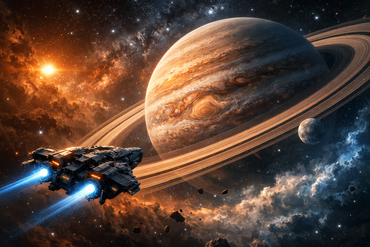 Starfield en PS5 con una nave espacial volando sobre un planeta con la actualización Free Lanes