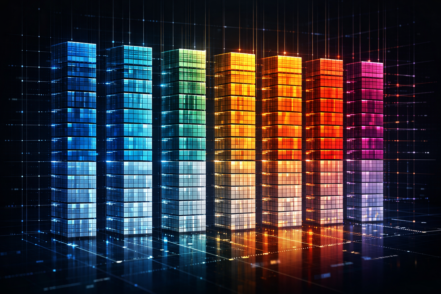 Diagrama del layout columnar Apache Arrow con chunks de datos comprimidos por columna que Polars usa como formato nativo en memoria