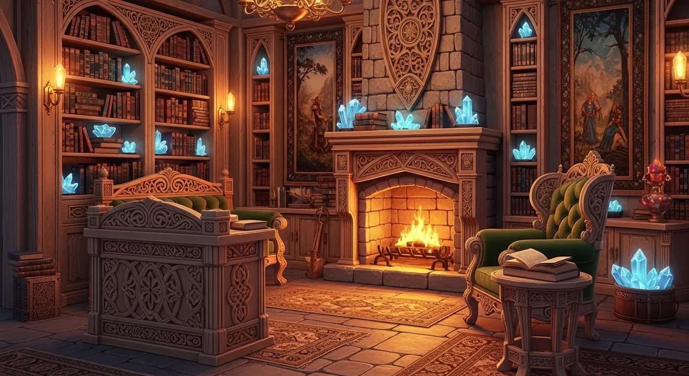 Sistema de housing en WoW Midnight mostrando decoración interior