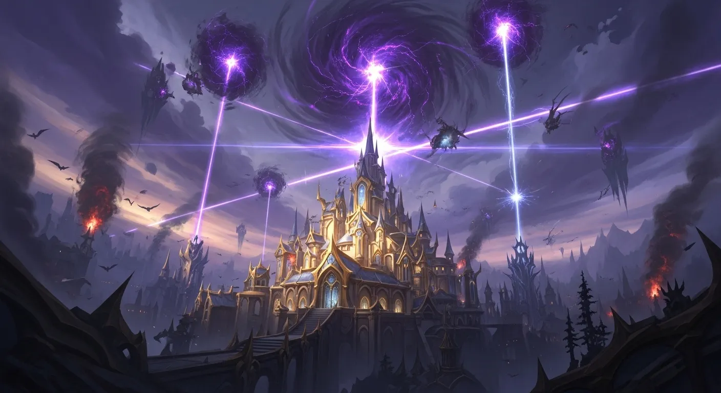 World of Warcraft Midnight mostrando Silvermoon City renovada y fuerzas del Vacío