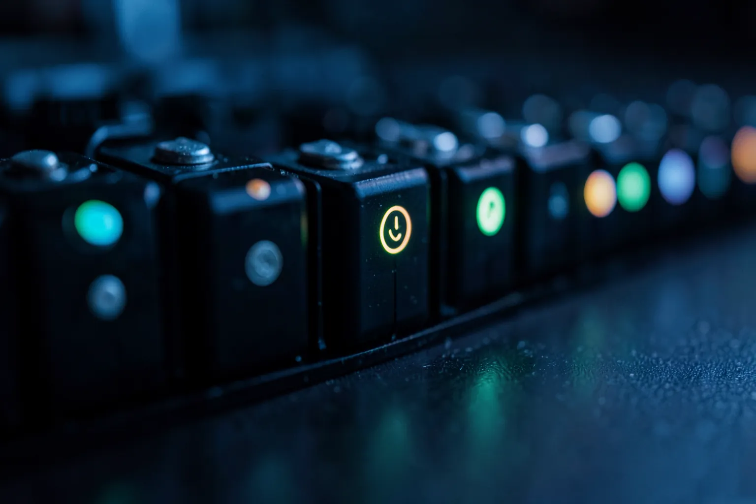 Celdas de batería alineadas con indicadores de carga luminosos